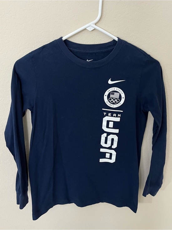 The Nike Tee Other - The Nike Tee Boys Team USA Olympic Long Sleeve T-Shirt Navy Blue Medium